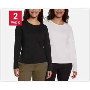 NIB Banana Republic Women's 2 Pack Long Sleeve Soft Classic Crew Neck T Shirt XL